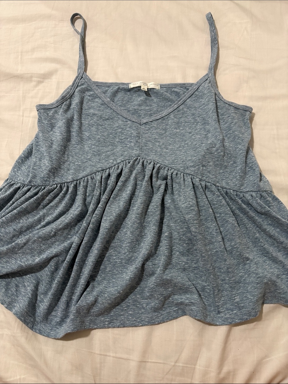 Truly Madly Deeply Heathered Blue Spaghetti-Strap Babydoll Camisole
